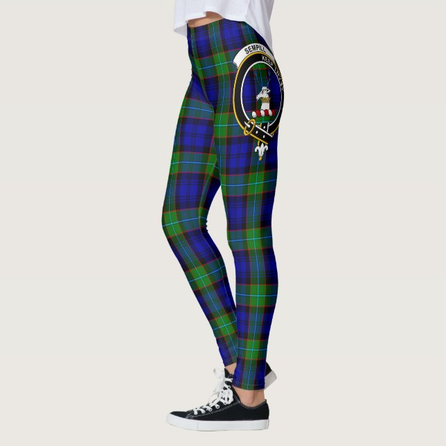 Scotstee Klan Sempill Vapensköld Tartan Women Legg Leggings (Vänster)