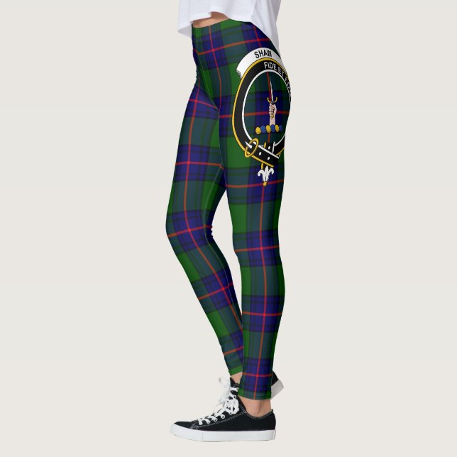 Scotstee Klan Shaw Modern Vapensköld Tartan Women Leggings (Vänster)