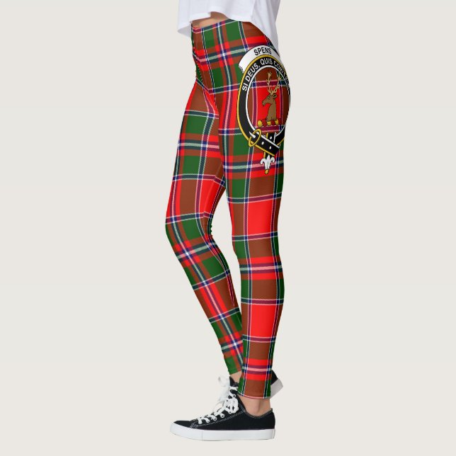Scotstee Klan Spens Vapensköld Tartan Women Leggin Leggings (Vänster)