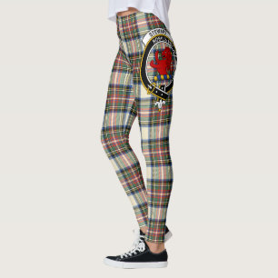 Scotstee Klan Stewart Dress Ancient Vapensköld Tar Leggings