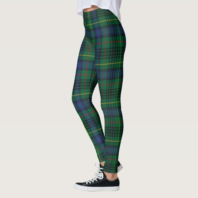 Scotstee Klan Stewart Hunting Modern Tartan Women  Leggings (Vänster)