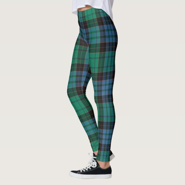 Scotstee Klan Stewart Old Ancient Tartan Women Leggings (Vänster)