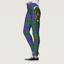 Scotstee Klan Strachan Vapensköld Tartan Women Leg Leggings