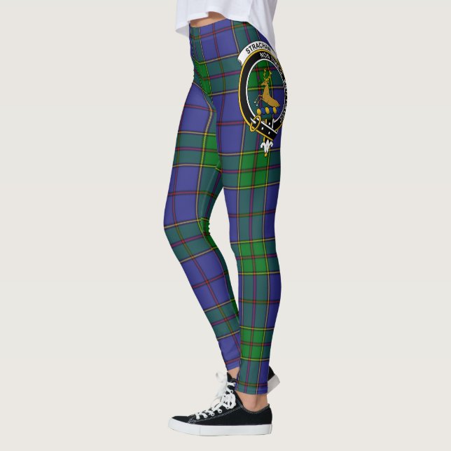 Scotstee Klan Strachan Vapensköld Tartan Women Leg Leggings (Vänster)