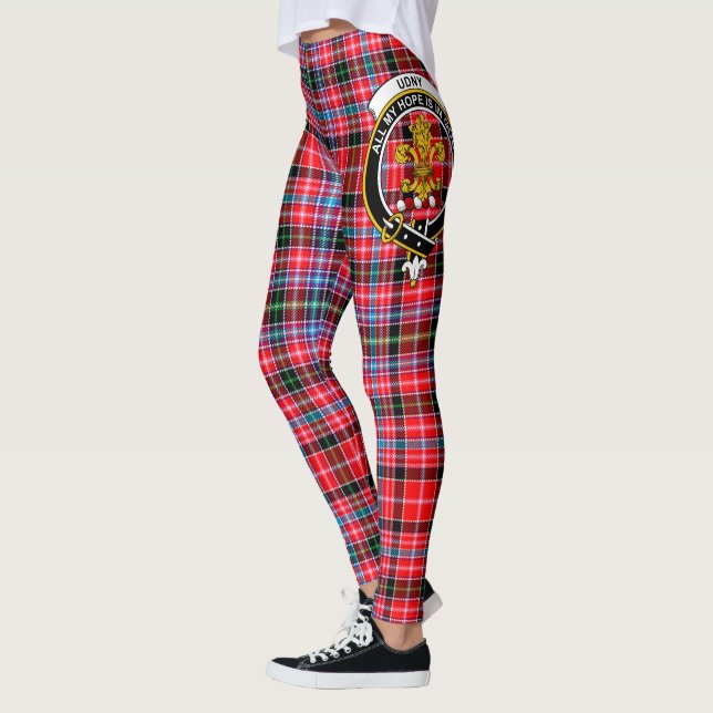 Scotstee Klan Udny Vapensköld Tartan Women Legging (Vänster)