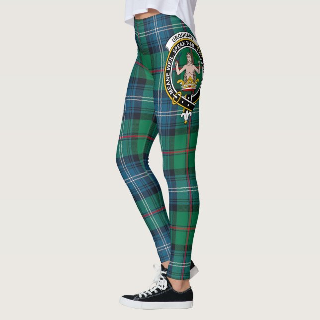Scotstee Klan Urquhart Ancient Vapensköld Tartan K Leggings (Vänster)