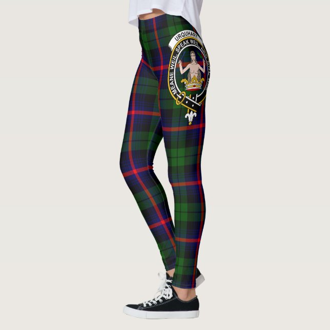 Scotstee Klan Urquhart Vapensköld Tartan Women Leg Leggings (Vänster)