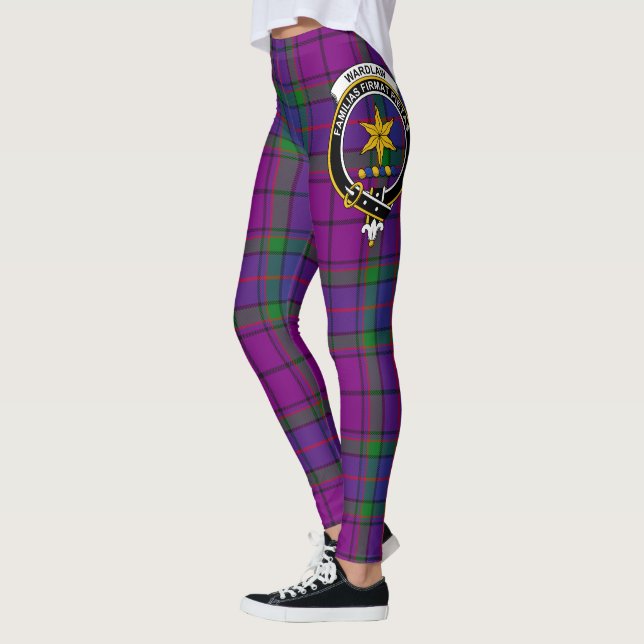 Scotstee Klan Wardlaw Vapensköld Tartan Women Legg Leggings (Vänster)