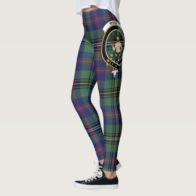 Scotstee Klan Wood Vapensköld Tartan Women Legging (Vänster)