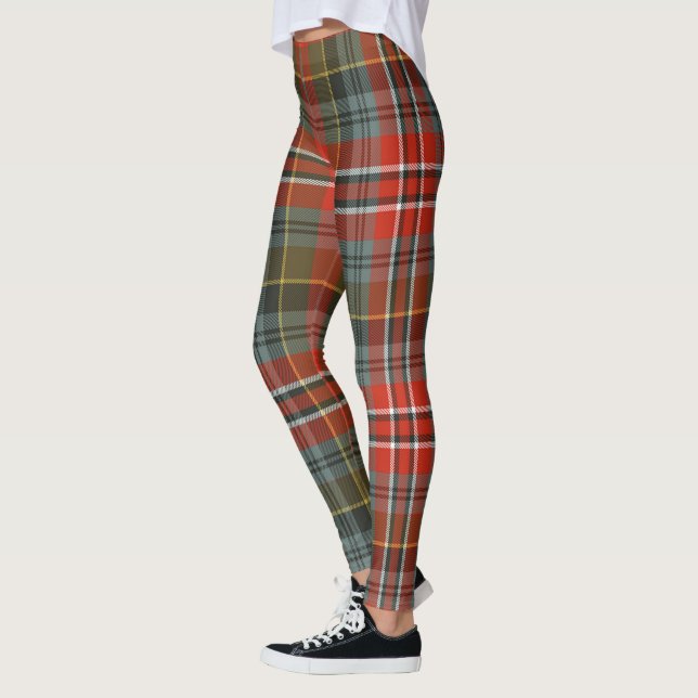 Scotstee Klane MacPherson Väderbiten Tartan Kvinno Leggings (Vänster)