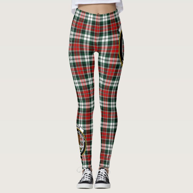 Scotstee klanen Graham Crest Tartan Damstrumpor Leggings (Framsida)