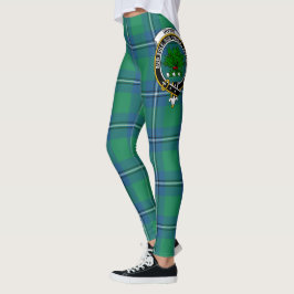 Scotstee Klanen Irvine Uråldrigt Vapenmärke Tartan Leggings