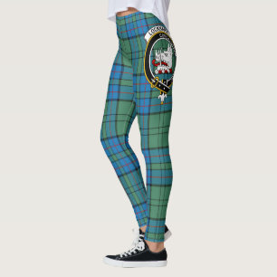Scotstee klanen Lockhart vapensköld tartan damstru Leggings