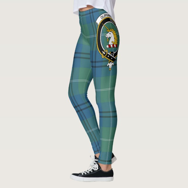 Scotstee Klanen Oliphant Uråldrig Vapenbård Tartan Leggings (Vänster)
