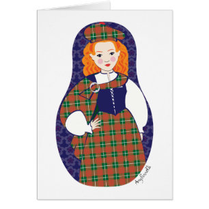Scotswomen Matryoshka Card OBS Kort