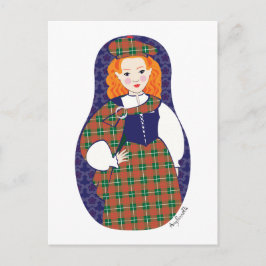 Scotswomen Matryoshka Postcard Vykort