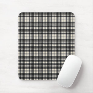 Scott Black och White Original skotsk tartan Musmatta