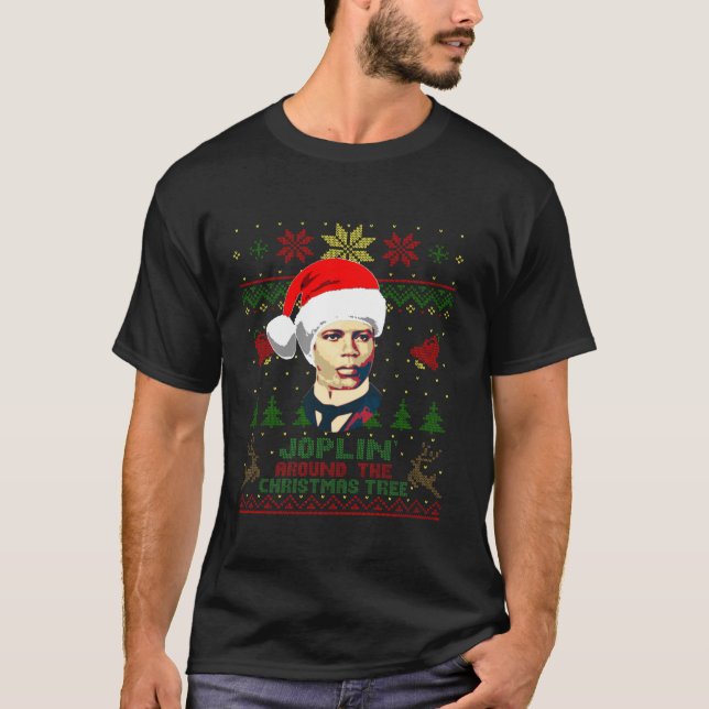 Scott Composer Joplin runt Julgran Ch T Shirt (Framsida)