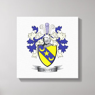 Scott Family Crest Jackar om Arm Canvastryck