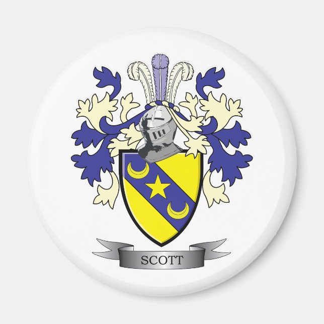 Scott Family Crest Jackar om Arm Magnet (Framsidan)