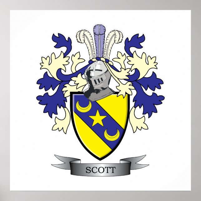 Scott Family Crest Jackar om Arm Poster (Framsidan)