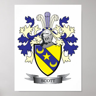 Scott Family Crest Jackar om Arm Poster