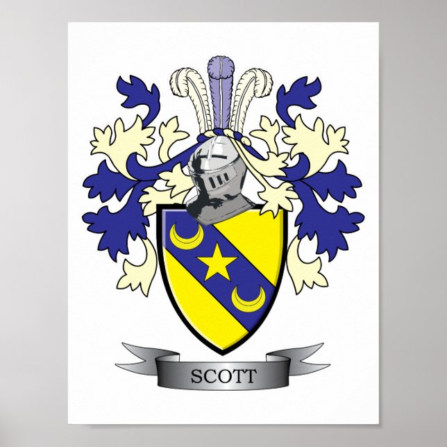 Scott Family Crest Jackar om Arm Poster (Framsidan)