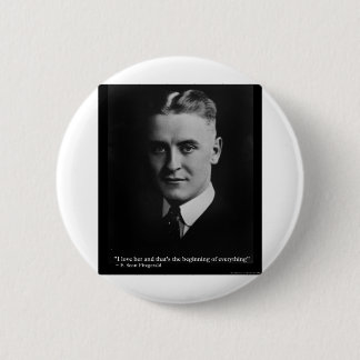 Scott Fitzgerald "Kärlek/Början" Citat Gåvor Etc Knapp