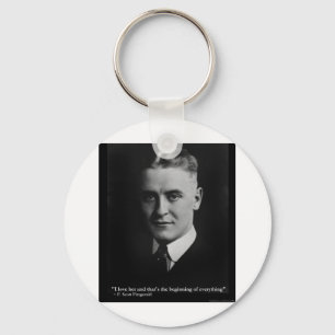 Scott Fitzgerald "Kärlek/Början" Citat Gåvor Etc Nyckelring