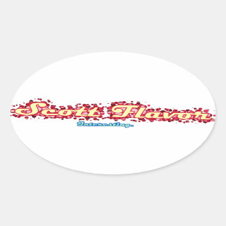 Scott Flavor: Intressant Sticker Ovalt Klistermärke