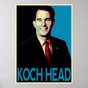 Scott fotgängare -- Koch huvud Poster