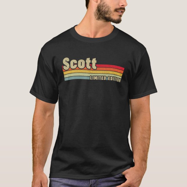 Scott Gift Namn Personlig Birthday Funny Kristus T Shirt (Framsida)