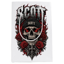Scott Gothic Skull Personlig Namndesign