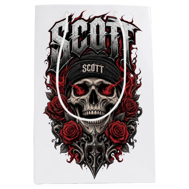 Scott Gothic Skull Personlig Namndesign (Framsidan)