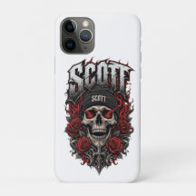 Scott Gothic Skull Personlig Namndesign