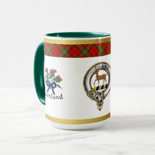 Scott Klan Badge Tartan & Motto Mugg