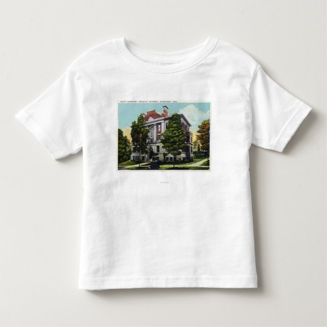 Scott laboratorium av den Wesleyan universiteten Tee Shirt (Framsida)