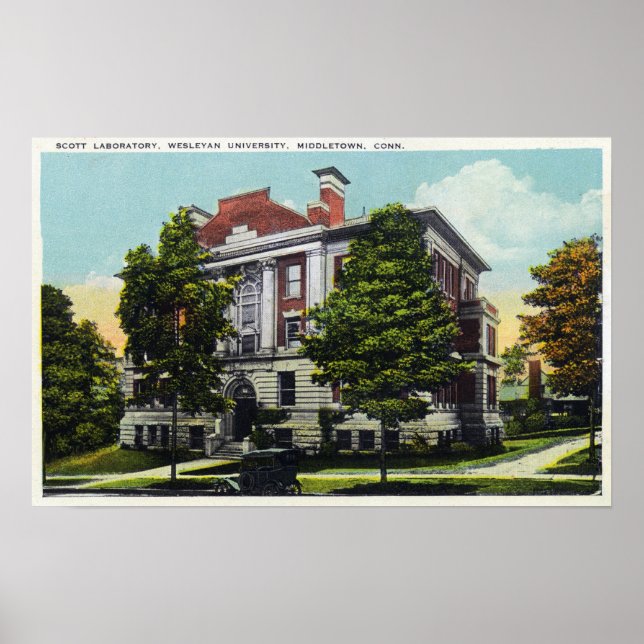 Scott Laboratory of Wesleyan Universiteten Poster (Framsidan)