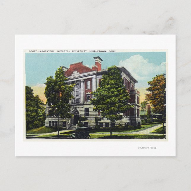 Scott Laboratory of Wesleyan Universiteten Vykort (Framsida)