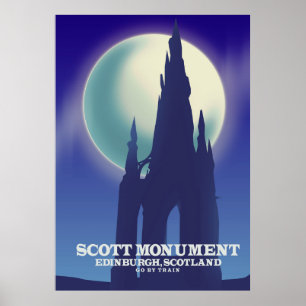Scott Monument, Edinburgh, Skottland Poster