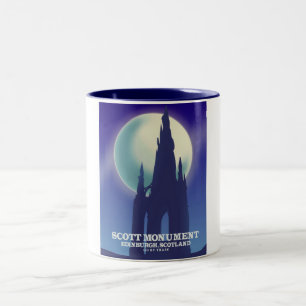 Scott Monument, Edinburgh, Skottland Två-Tonad Mugg