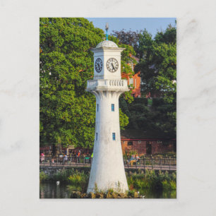 Scott Monument - Roath Park Sjö, Cardiff Postcard Vykort