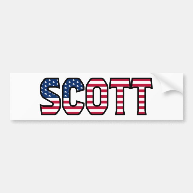 Scott Name Vorname USA Aufkleber Sticker Auto Bildekal (Framsidan)