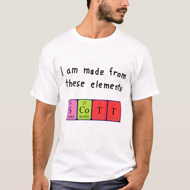 Scott periodisk skjorta bord namn t shirt (Framsida)
