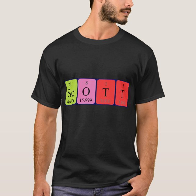 Scott periodisk skjorta bord namn tee shirt (Framsida)