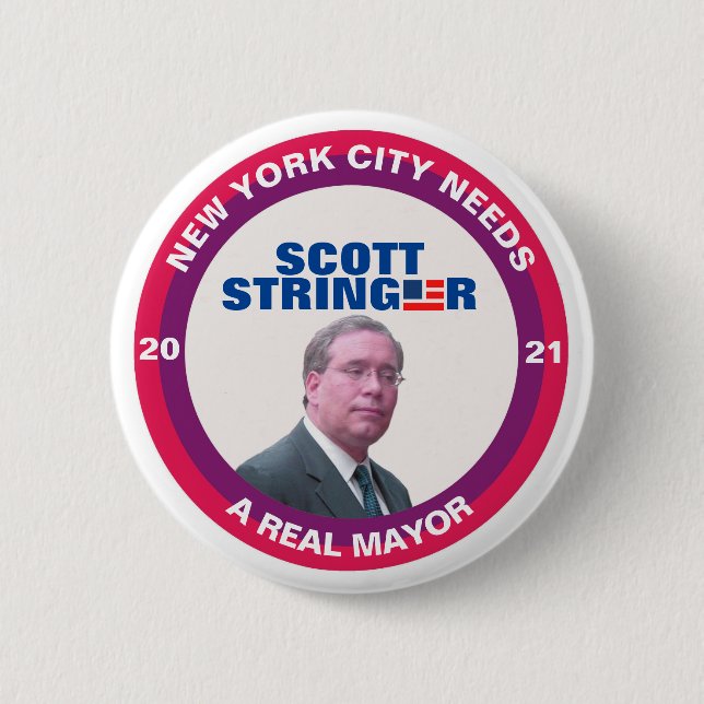 Scott Stringer för NYC Mayor 2021 Knapp (Framsida)