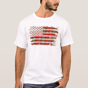 Scott Surname American Flagga Scottish Klan Tartan T Shirt
