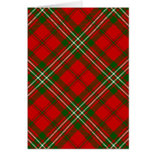 Scott tartan Red grönt plaid Hälsningskort