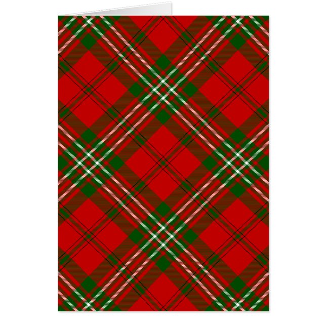 Scott tartan Red grönt plaid Hälsningskort (Framsidan)