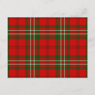 Scott tartan Red grönt plaid Vykort